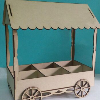 Intra απο ξύλο plywood 3mm-4mm πάχος – Καροτσάκι επιδόρπιο καραμελών με ξύλο 6 θέσεων 45x50 cm INTRAVECTRY-MY561489 - Image 1