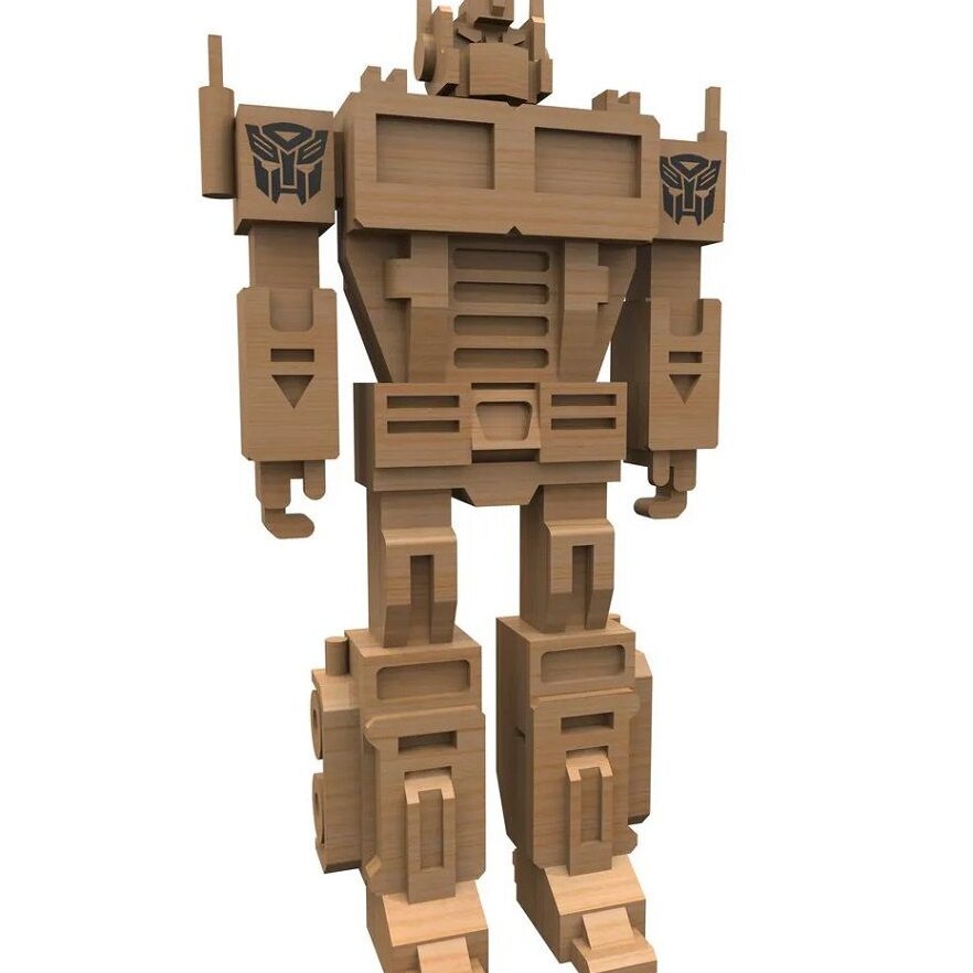 Intra απο ξύλο plywood 3mm-4mm πάχος – Transformers Optimus Prime 3D Ξύλινο ξύλο παζλ 50x60 cm INTRAVECTRY-MY560432