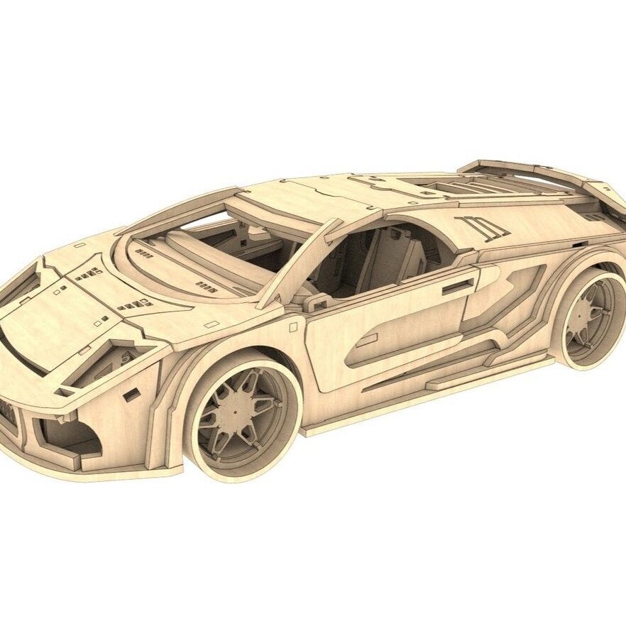 Intra απο ξύλο plywood 3mm-4mm πάχος – ξύλο 3D Ξύλινου Μοντέλου Lamborghini Murcielago 50x60 cm INTRAVECTRY-MY560664