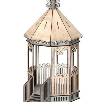 Intra απο ξύλο plywood 3mm-4mm πάχος – Μινιατούρα κιόσκι 3D Ξύλινο ξύλο παιχνιδιών 40x45 cm INTRAVECTRY-MY554483 - Image 1