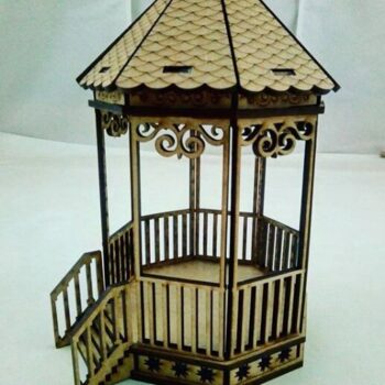 Intra απο ξύλο plywood 3mm-4mm πάχος – Μινιατούρα κιόσκι 3D Ξύλινο ξύλο παιχνιδιών 40x45 cm INTRAVECTRY-MY554483 - Image 2