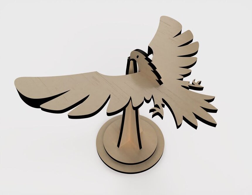 Intra απο ξύλο plywood 3mm-4mm πάχος – ξύλο Balance Bird Science Learning Gravity Bird 25x25 cm INTRAVECTRY-MY554488