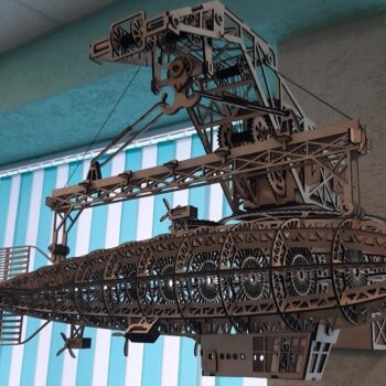 Intra απο ξύλο plywood 3mm-4mm πάχος – ξύλο 3D ξύλινου κιτ μοντέλου αερόπλοιου Zeppelin 12x15 cm INTRAVECTRY-MY561499 - Image 2