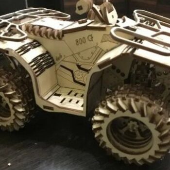 Intra απο ξύλο plywood 3mm-4mm πάχος – ξύλο ATV Quad Bike 3D Wood Model 50x60 cm INTRAVECTRY-MY554497 - Image 4