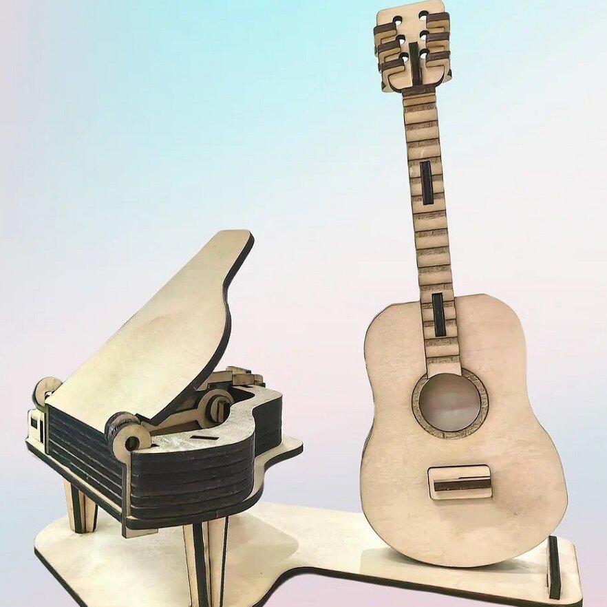 Intra απο ξύλο plywood 3mm-4mm πάχος – ξύλο διακόσμησης τραπεζιού πιάνου μινιατούρας κιθάρας 40x40 cm INTRAVECTRY-MY561503