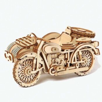 Intra απο ξύλο plywood 3mm-4mm πάχος – Μοτοσικλέτα με ξύλο 3D ξύλινου κιτ κατασκευής Sidecar 25x30 cm INTRAVECTRY-MY544463 - Image 1