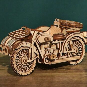 Intra απο ξύλο plywood 3mm-4mm πάχος – Μοτοσικλέτα με ξύλο 3D ξύλινου κιτ κατασκευής Sidecar 25x30 cm INTRAVECTRY-MY544463 - Image 2