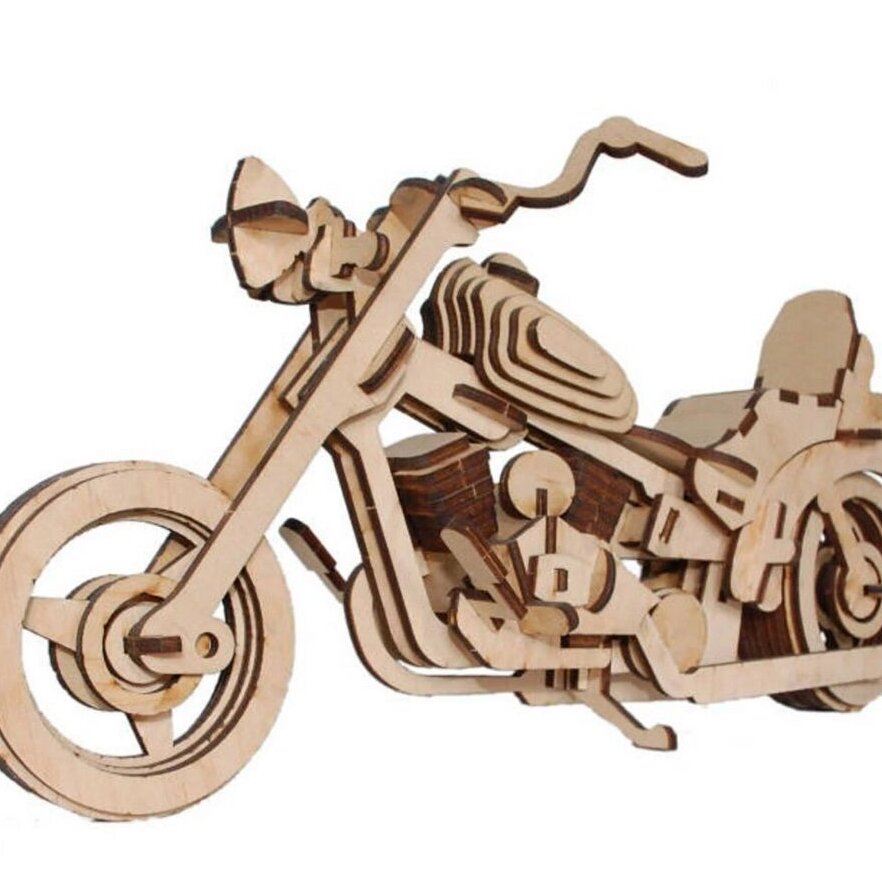 Intra απο ξύλο plywood 3mm-4mm πάχος – Harley Davidson Motorcycle Woodcraft Construction Kit Laser Cut 50x60 cm INTRAVECTRY-MY544464