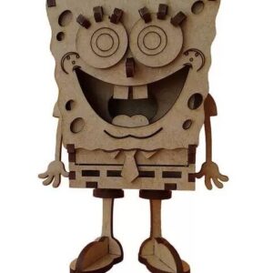 Intra απο ξύλο plywood 3mm-4mm πάχος – ξύλο 3D Ξύλινου Μοντέλου Μπομπ Σφουγγαράκης 20x25 cm INTRAVECTRY-MY544465