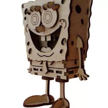 Intra απο ξύλο plywood 3mm-4mm πάχος – ξύλο 3D Ξύλινου Μοντέλου Μπομπ Σφουγγαράκης 20x25 cm INTRAVECTRY-MY544465 - Image 2