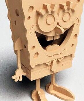 Intra απο ξύλο plywood 3mm-4mm πάχος – ξύλο 3D Ξύλινου Μοντέλου Μπομπ Σφουγγαράκης 20x25 cm INTRAVECTRY-MY544465 - Image 3