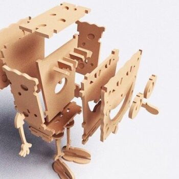 Intra απο ξύλο plywood 3mm-4mm πάχος – ξύλο 3D Ξύλινου Μοντέλου Μπομπ Σφουγγαράκης 20x25 cm INTRAVECTRY-MY544465 - Image 4