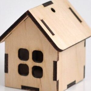 Intra απο ξύλο plywood 3mm-4mm πάχος – Μικρό ξύλο 3D Puzzle House 40x45 cm INTRAVECTRY-MY544469