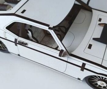 Intra απο ξύλο plywood 3mm-4mm πάχος – ξύλο Ford Mustang Car 3D Ξύλινο Μοντέλο 30x35 cm INTRAVECTRY-MY554876 - Image 3