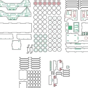 Intra απο ξύλο plywood 3mm-4mm πάχος – ξύλο 3D Ξύλινου Μοντέλου Semi Trailer Truck 15x15 cm INTRAVECTRY-MY544472 - Image 4