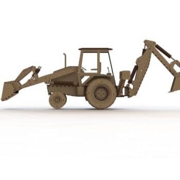 Intra απο ξύλο plywood 3mm-4mm πάχος – ξύλο 3D ξύλινου μοντέλου εκσκαφέας 35x40 cm INTRAVECTRY-MY544477 - Image 2