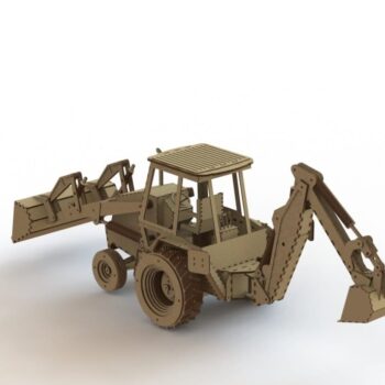 Intra απο ξύλο plywood 3mm-4mm πάχος – ξύλο 3D ξύλινου μοντέλου εκσκαφέας 35x40 cm INTRAVECTRY-MY544477 - Image 3