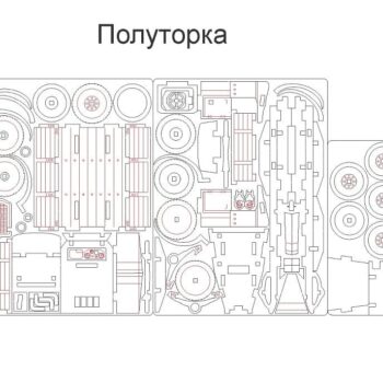 Intra απο ξύλο plywood 3mm-4mm πάχος – ξύλο Ξύλινου Μοντέλου Φορτηγού Gaz Cargo 15x20 cm INTRAVECTRY-MY560679 - Image 3