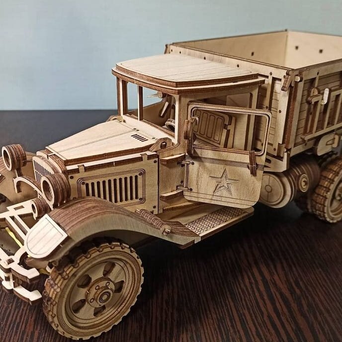 Intra απο ξύλο plywood 3mm-4mm πάχος – ξύλο Μοντέλου Κατασκευής από ξύλο Gaz Truck 45x50 cm INTRAVECTRY-MY544483