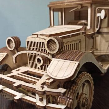 Intra απο ξύλο plywood 3mm-4mm πάχος – ξύλο Μοντέλου Κατασκευής από ξύλο Gaz Truck 15x15 cm INTRAVECTRY-MY561523 - Image 2