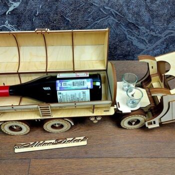 Intra απο ξύλο plywood 3mm-4mm πάχος – ξύλο θήκης φιάλης κρασιού Kamaz Truck 50x60 cm INTRAVECTRY-MY560683 - Image 1