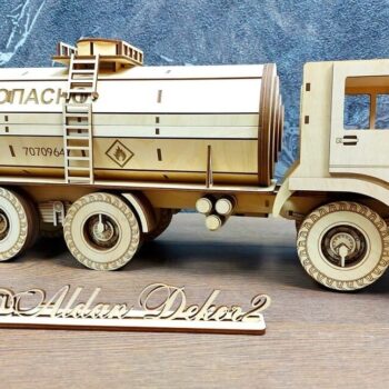 Intra απο ξύλο plywood 3mm-4mm πάχος – ξύλο θήκης φιάλης κρασιού Kamaz Truck 50x60 cm INTRAVECTRY-MY560683 - Image 2