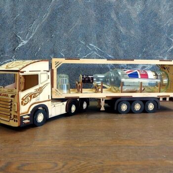 Intra απο ξύλο plywood 3mm-4mm πάχος – ξύλο κιτ μοντέλου θήκης φορτηγού Scania 35x40 cm INTRAVECTRY-MY560687 - Image 1