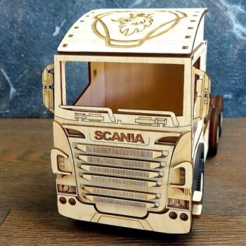 Intra απο ξύλο plywood 3mm-4mm πάχος – ξύλο κιτ μοντέλου θήκης φορτηγού Scania 35x40 cm INTRAVECTRY-MY560687 - Image 3