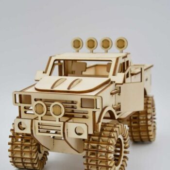 Intra απο ξύλο plywood 3mm-4mm πάχος – Monster Truck 3D Ξύλινο ξύλο παζλ 25x30 cm INTRAVECTRY-MY555119 - Image 1