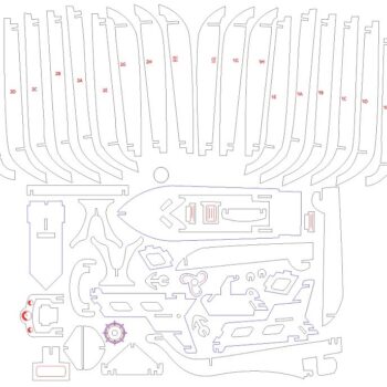 Intra απο ξύλο plywood 3mm-4mm πάχος – Yacht 3D Ξύλινο ξύλο παζλ 50x60 cm INTRAVECTRY-MY555127 - Image 2