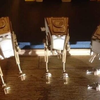 Intra απο ξύλο plywood 3mm-4mm πάχος – Star Wars Space Walker Transport ξύλο τρισδιάστατου μοντέλου παζλ 15x20 cm INTRAVECTRY-MY544495 - Image 1