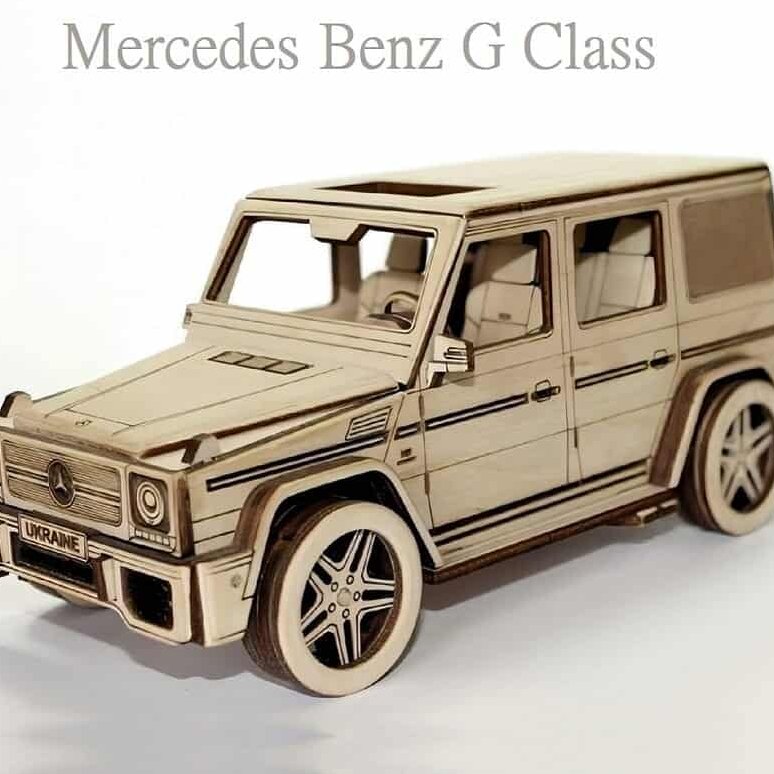 Intra απο ξύλο plywood 3mm-4mm πάχος – ξύλο 3D Ξύλινου Μοντέλου Mercedes Benz G Class 50x60 cm INTRAVECTRY-MY560690
