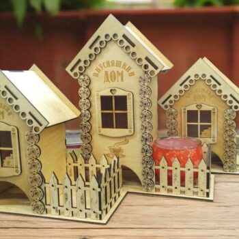 Intra απο ξύλο plywood 3mm-4mm πάχος – Τσαγιού με κουτί αποθήκευσης 30x35 cm INTRAVECTRY-MY553664 - Image 1