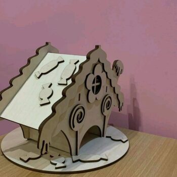Intra απο ξύλο plywood 3mm-4mm πάχος – Candy House Tea House 45x50 cm INTRAVECTRY-MY557807 - Image 3