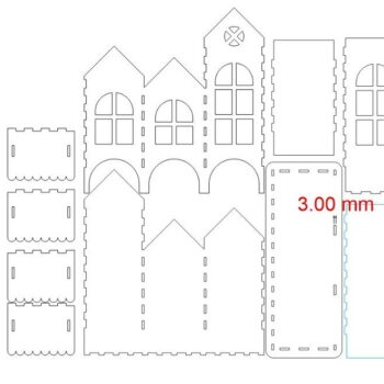 Intra απο ξύλο plywood 3mm-4mm πάχος – Ξύλινο Σακουλάκι Τσαγιού Box House 25x30 cm INTRAVECTRY-MY547218 - Image 3