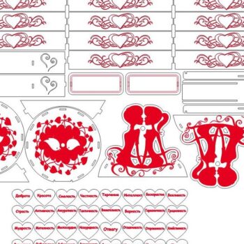 Intra απο ξύλο plywood 3mm-4mm πάχος – Love Game Raffle Drum 15x20 cm INTRAVECTRY-MY553859 - Image 2