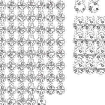 Intra απο ξύλο plywood 3mm-4mm πάχος – Εξατομικευμένα Χριστουγεννιάτικα στολίδια για μπάλα 25x30 cm INTRAVECTRY-MY553986 - Image 3