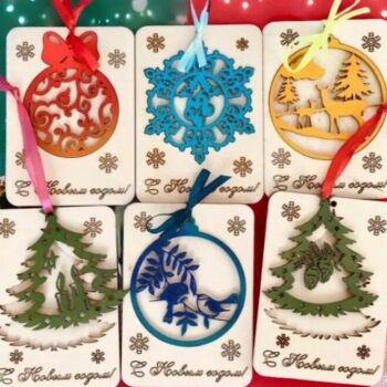 Intra απο ξύλο plywood 3mm-4mm πάχος – Ξύλινες χριστουγεννιάτικες κάρτες 30x30 cm INTRAVECTRY-MY544622 - Image 1