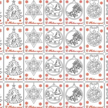 Intra απο ξύλο plywood 3mm-4mm πάχος – Ξύλινες χριστουγεννιάτικες κάρτες 30x30 cm INTRAVECTRY-MY544622 - Image 2