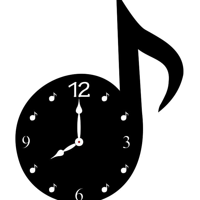 Intra απο ξύλο plywood 3mm-4mm πάχος – Ρολόι σημειώσεων μουσικής 35x40 cm INTRAVECTRY-MY557101