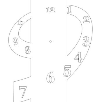 Intra απο ξύλο plywood 3mm-4mm πάχος – Νούμερο 9 Ξύλινο ρολόι τοίχου 20x25 cm INTRAVECTRY-MY557104 - Image 2