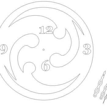 Intra απο ξύλο plywood 3mm-4mm πάχος – Wheel Art Στρογγυλό ρολόι τοίχου 25x25 cm INTRAVECTRY-MY547406 - Image 2