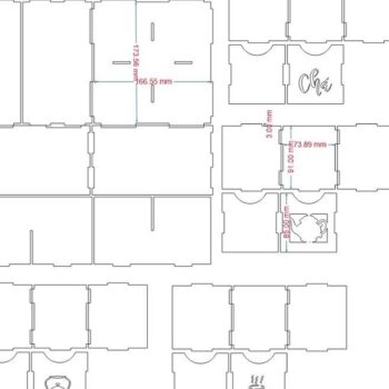 Intra απο ξύλο plywood 3mm-4mm πάχος – Ξύλινο κουτί τσαγιού τεσσάρων συρταριών 20x25 cm INTRAVECTRY-MY554107 - Image 3