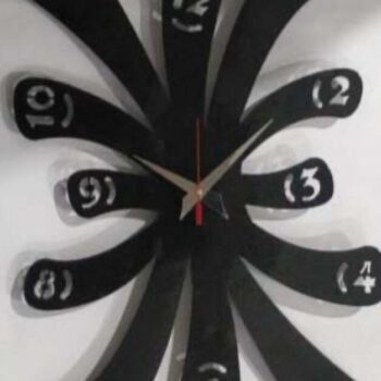 Intra απο ξύλο plywood 3mm-4mm πάχος – Ρολόι τοίχου μοναδικής σχεδίασης για διακόσμηση σπιτιού 30x30 cm INTRAVECTRY-MY557109 - Image 2