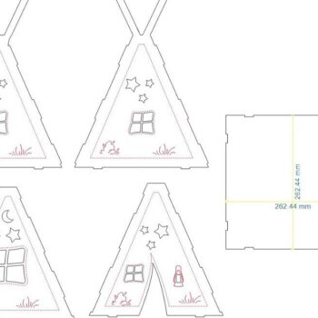 Intra απο ξύλο plywood 3mm-4mm πάχος – ξύλο CDR για 3D Ξύλινη Σκηνή Φωτιστικό Νύχτας 45x50 cm INTRAVECTRY-MY560279 - Image 4