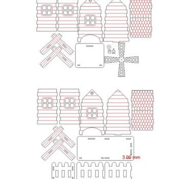 Intra απο ξύλο plywood 3mm-4mm πάχος – ξύλο CDR θήκης για φακελάκι τσαγιού Windmill 45x50 cm INTRAVECTRY-MY544752 - Image 2