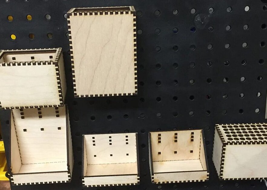 Intra απο ξύλο plywood 3mm-4mm πάχος – ξύλο Pegboard Tool Box Organizer DXF SVG 15x20 cm INTRAVECTRY-MY552271