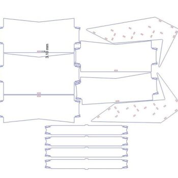 Intra απο ξύλο plywood 3mm-4mm πάχος – Σχεδιασμός βάσης στήριξης μπροσούρας 12x15 cm INTRAVECTRY-MY547583 - Image 3