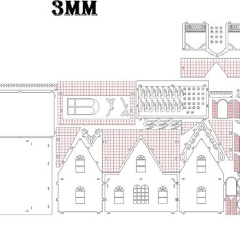 Intra απο ξύλο plywood 3mm-4mm πάχος – ξύλο ξύλινο σπιτάκι μινιατούρα 15x20 cm INTRAVECTRY-MY544783 - Image 2