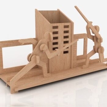 Intra απο ξύλο plywood 3mm-4mm πάχος – ξύλο μολυβιού περίφραξης Swordplay από κόντρα πλακέ 12x15 cm INTRAVECTRY-MY555500 - Image 1